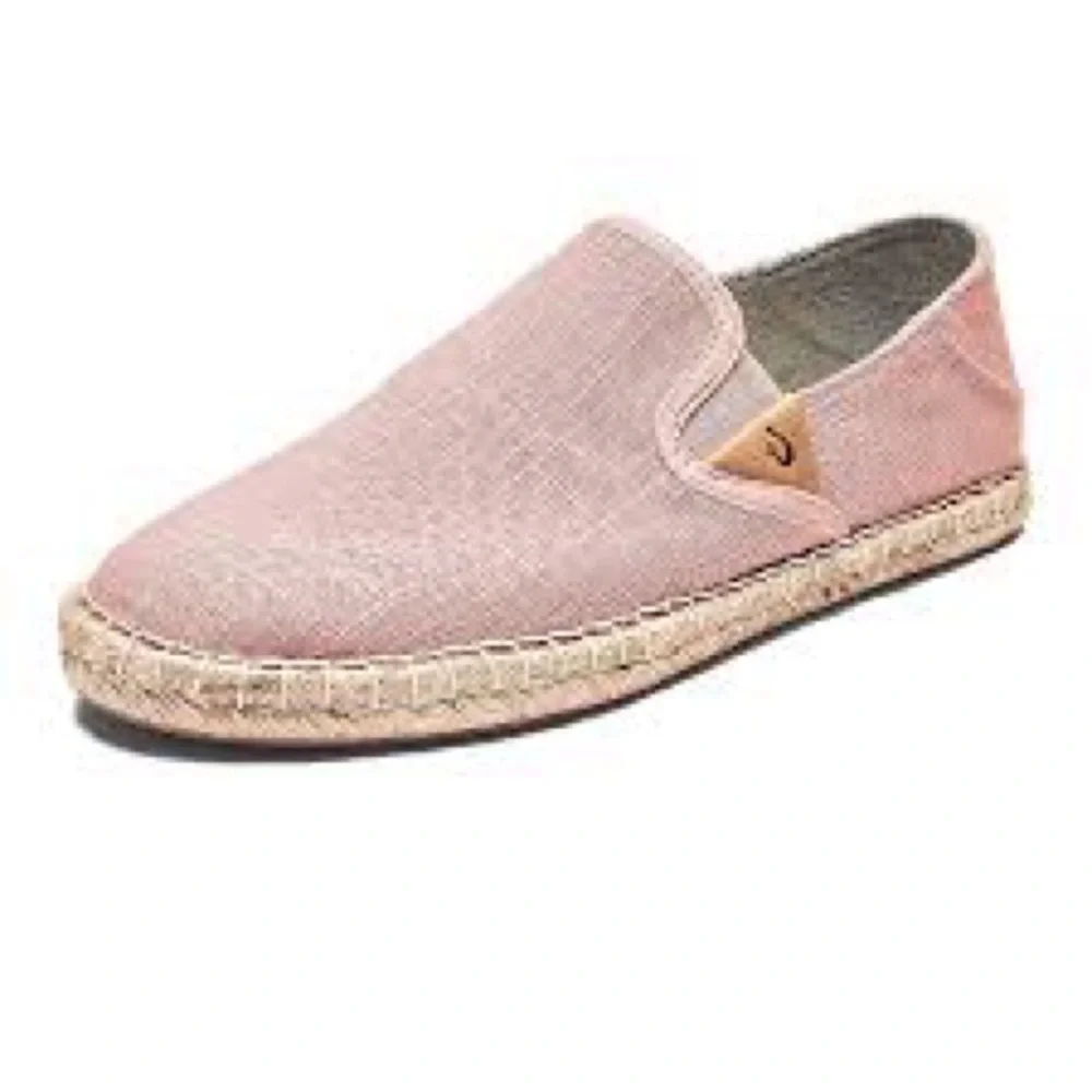 OluKai Kaula Pa’a Kapa Espadrille Slip On Shoes Pink Women’s Size 8.5